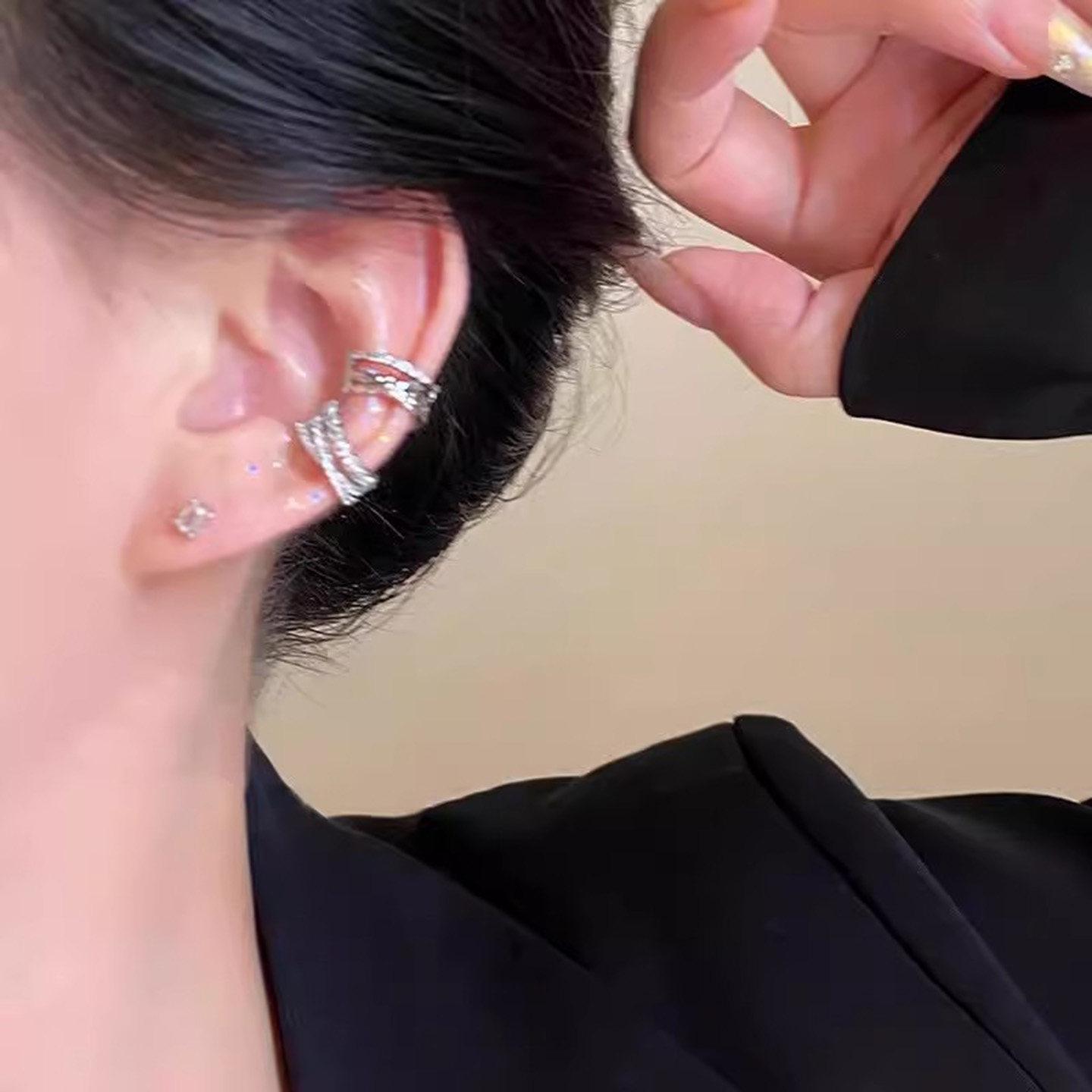 Multi-Layer Zirconia Ear Cuff No-Piercing Women s Luxury Earring - Cool, Versatile Style