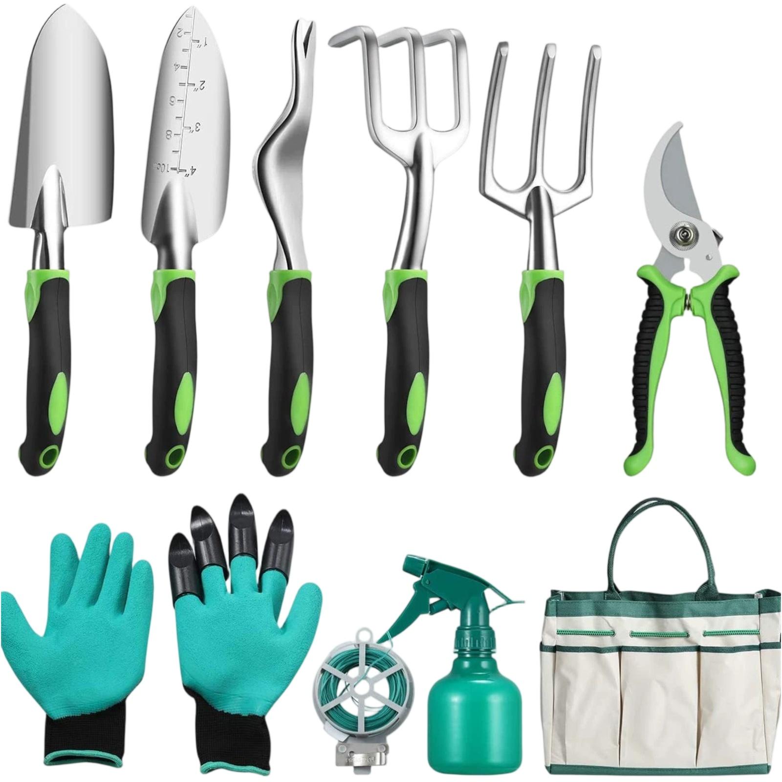 

Multi-Function Garden Tool Hand Shovel/Triclaw Rake/Harrow/Drafter/Fork/Spade Loosening Potted Soil Planting Tools One Size