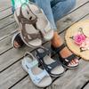 [Elegant Sandals] Comfortable Women's Sandals | Adjustable Hook-and-Loop Ankle Strap, Breathable PU Cover Upper & Cushioned Insole, Wedge Heel