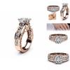 Charming 14k Rose Gold Plated Ring With Gorgeous Champagne Stone For Stylish Women