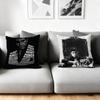 Cushion Cover Silky Short Plush Home Sofa Cushion Cover - Invisible Zipper Home Decoration Scarface-S Movie