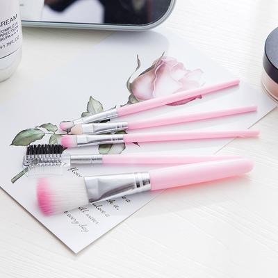 5 Makeup Brush Set Pink Beginner Eyeshadow Brush Eyebrow Brush Blush Mascara Brush Makeup Brush 5 Sets