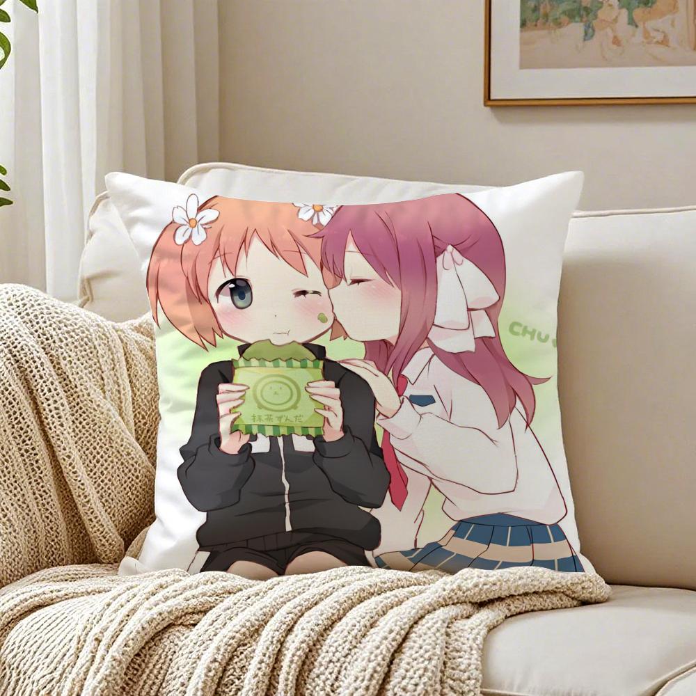 Sweet Cute Anime SSakura Trick Cushion Cover Pillowcase Antidustmite Living Room Sofa Decor Cushion Room