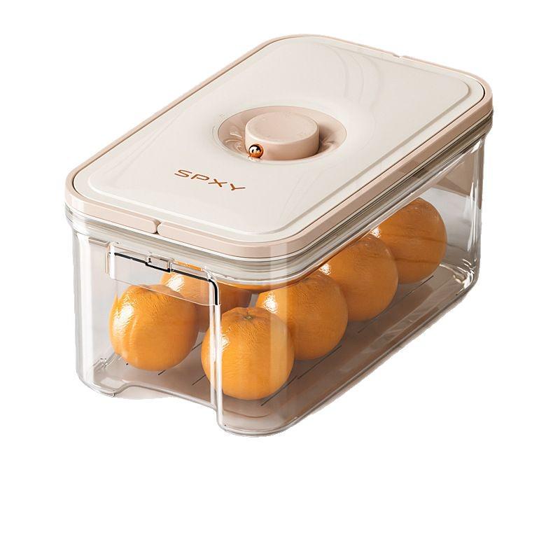 Vacuum Sealing Fresh-keeping Refrigerator Box with Timer and Handle for Kitchen Organization and Freezer Storage