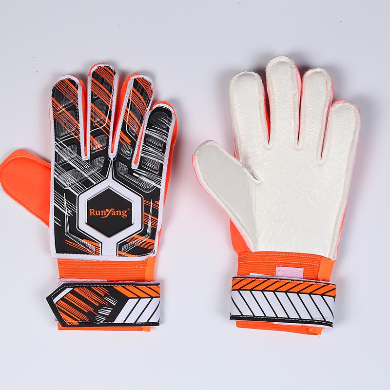 Kids' & Adults' Goalkeeper Gloves with Finger Protection - Anti-collision, Anti-slip, Wear-resistant Latex for Training & Matches.