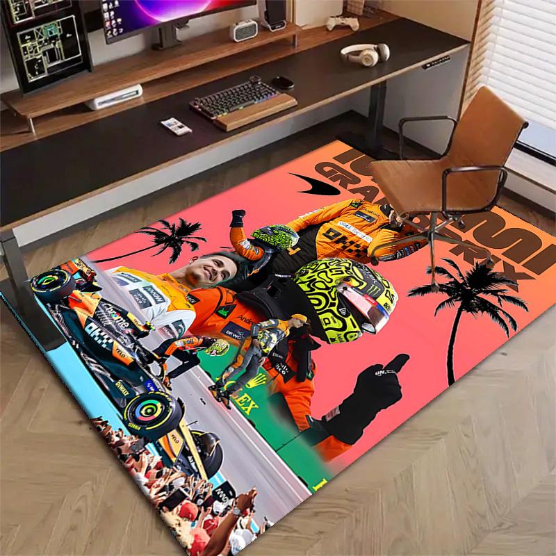 1pc Landos Norris Racing4 Design Printed Area Rug Carpet for Bedroom Living Room Home Decor Rugs Mat Non Slip Mat Rug for Bedside