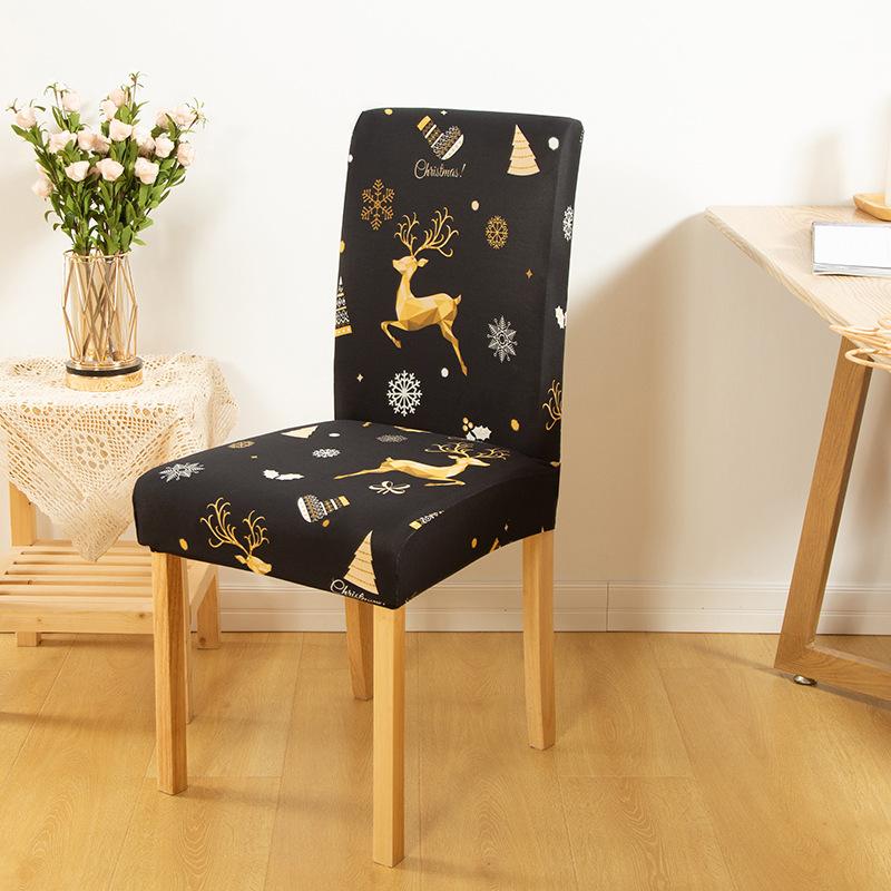 Christmas Decoration Stretch Covers Chair Cover For Dining Room Office Banquet Chair Protector Elastic Material Armchair Cover