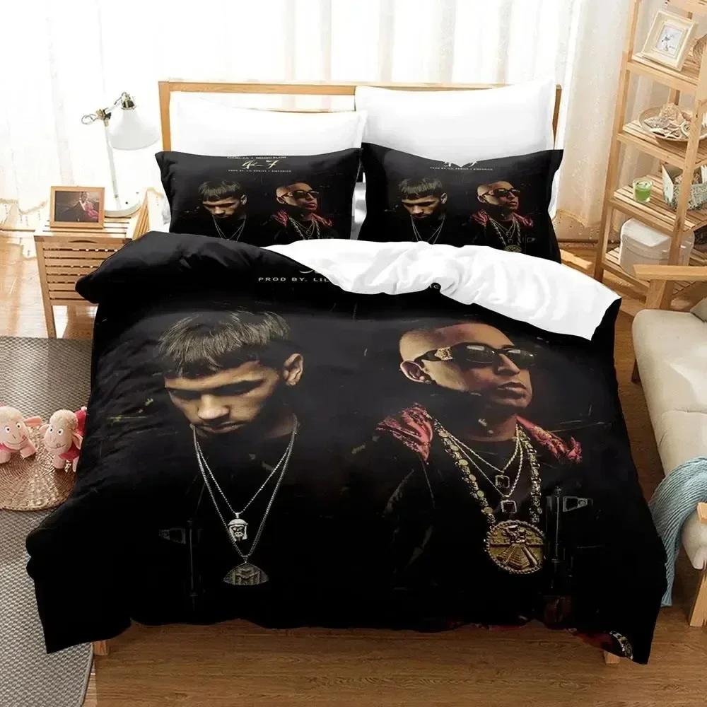 Anuel Aa Real Hasta La Muerte Printed Bed Set Duvet Cover Pillowcase Bedding Set Linen Sheet Quilt Cover Full Queen King Size