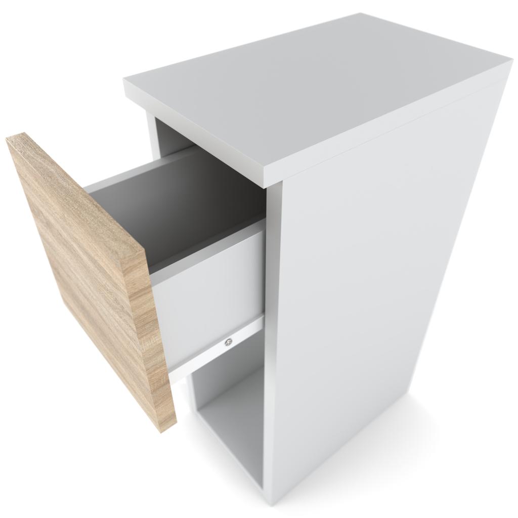 Narrow White Sonoma Bedside Table 20Cm Nakastlik Loft Bedroom Bedside Table