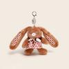 Warm Warm Stuffed Bunny Keyring With Plaid Dress Decoration For Cute Collection Fans
