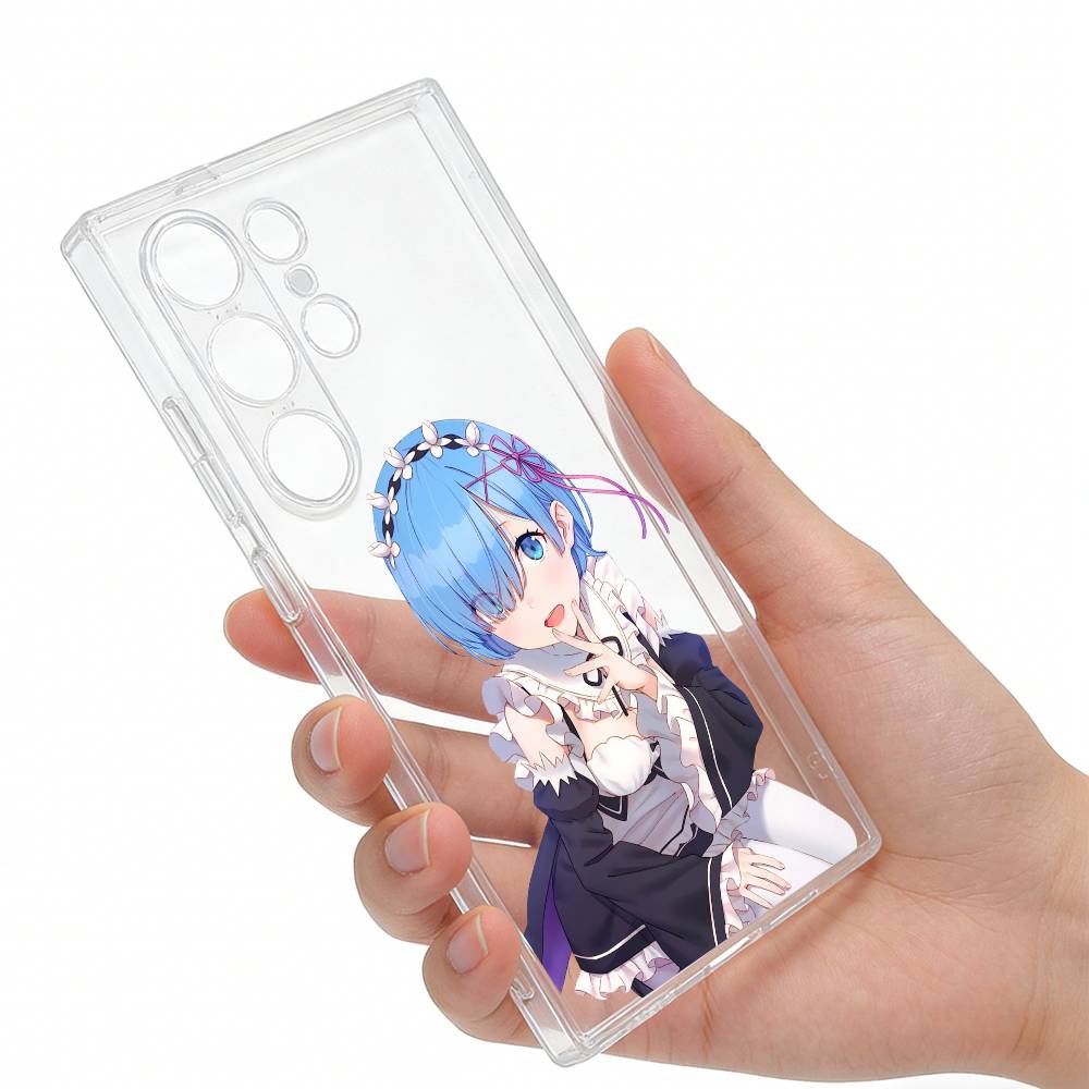 

R-REM-M From Re-Zero Phone Case For Samsung S25,S24,S21,S22,S23,S20,Ultra,Plus,lite,fe,5G Transparent Cover Samsung S25ULTRA