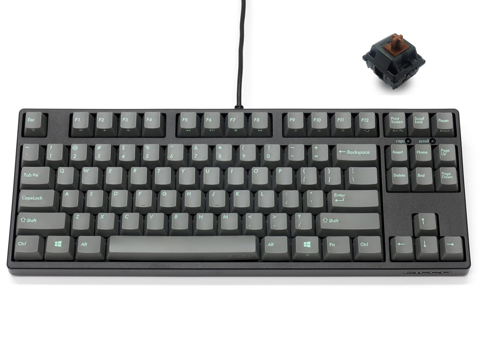

FILCO Majestouch + SGK CHERRY MX Brown axis Tenkeyless English layout 87 keys Equipped with PBT two-color molded sky gray keycap N-key rollover
