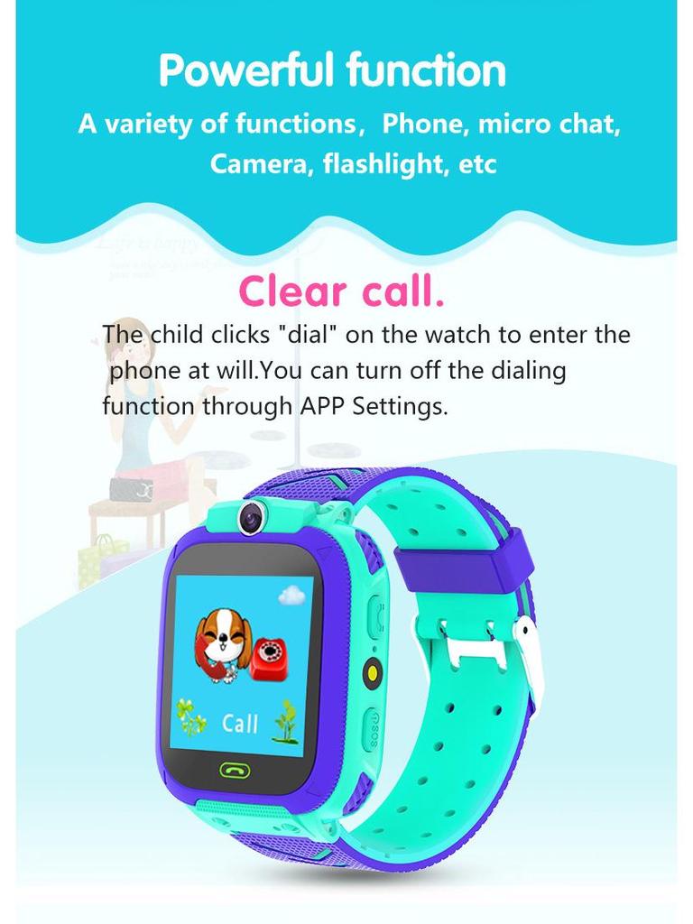 Multilingual Children's Smartwatch Q12 - Fifth Generation with Photo, Positioning, and SIM Card Features