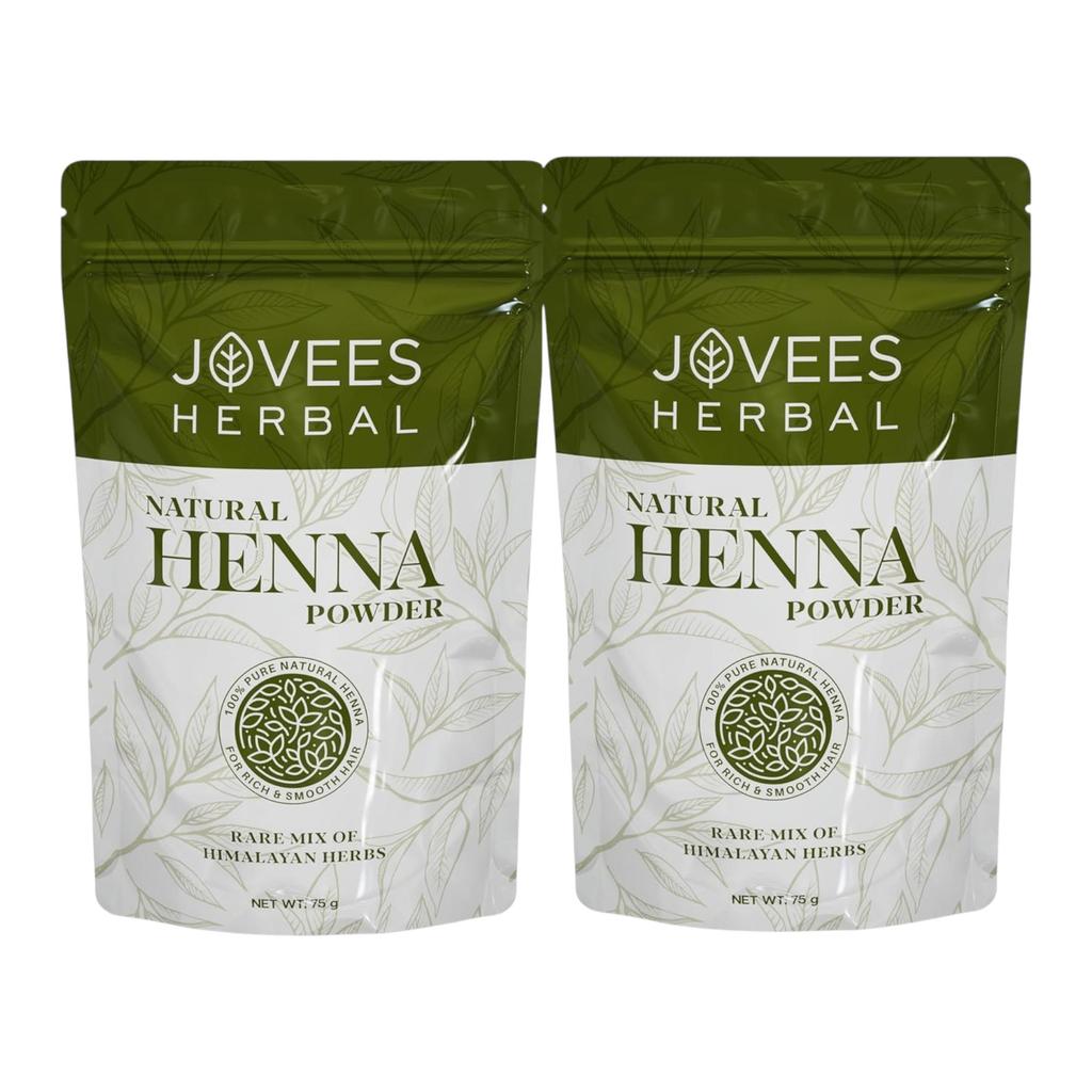 Jovees Herbal Mehandi Henna Powder With Amla Shikakai Brahmi For Hair Conditioning Repair Hair Fall 75g Pack Of 2