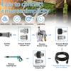 9Pcs Pressure Washer Adapter Set 5000PSI Max Stainless Steel M22 14mm To 3/8 Inch Quick Connect Pressure Washer Hose Fittings