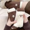 Female Winter Thickened Warm Double Face Wool Home Floor Sleep Tube Socks