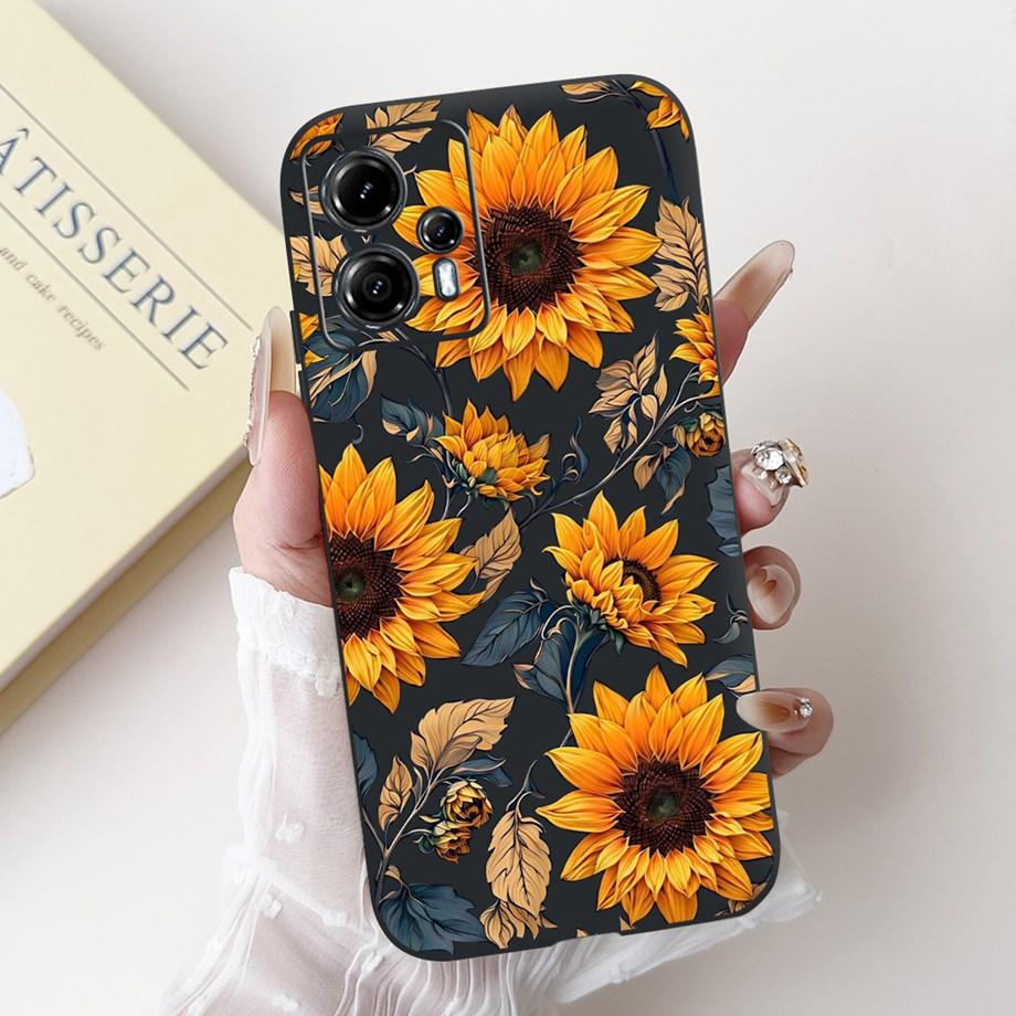 For Motorola Moto G13 G23 G53 G73 Phone Case MotoG13 G 23 Back Cover Soft Matte Silicone Slim Fundas Lovely Panda Rabbit Flower
