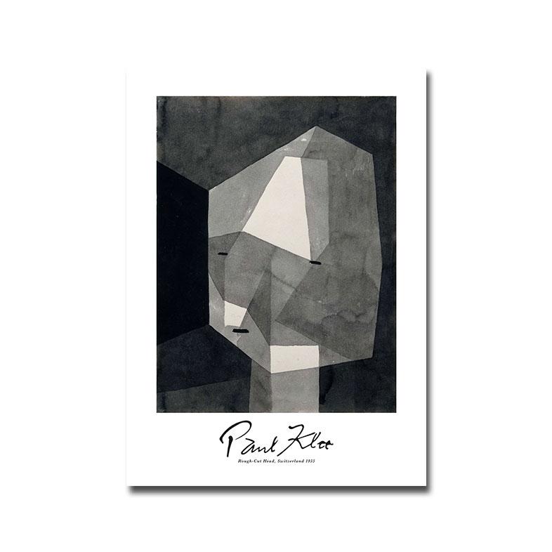 Rough-Cut Head Poster Unique Watercolor Print Abstract Vintage Canvas Painting Wall Art Living Room Home Decor Bedroom Picture