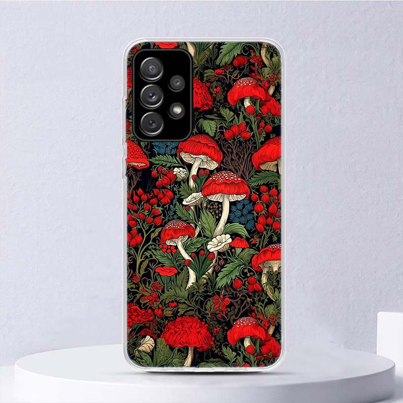 

Colorful Mushroom Soft Case For Samsung Galaxy A52 A42 A32 A22 A12 A02S Phone Cover A50 A51 A70 A71 A41 A31 A21S A40 A30 A20E Samsung A51 4G