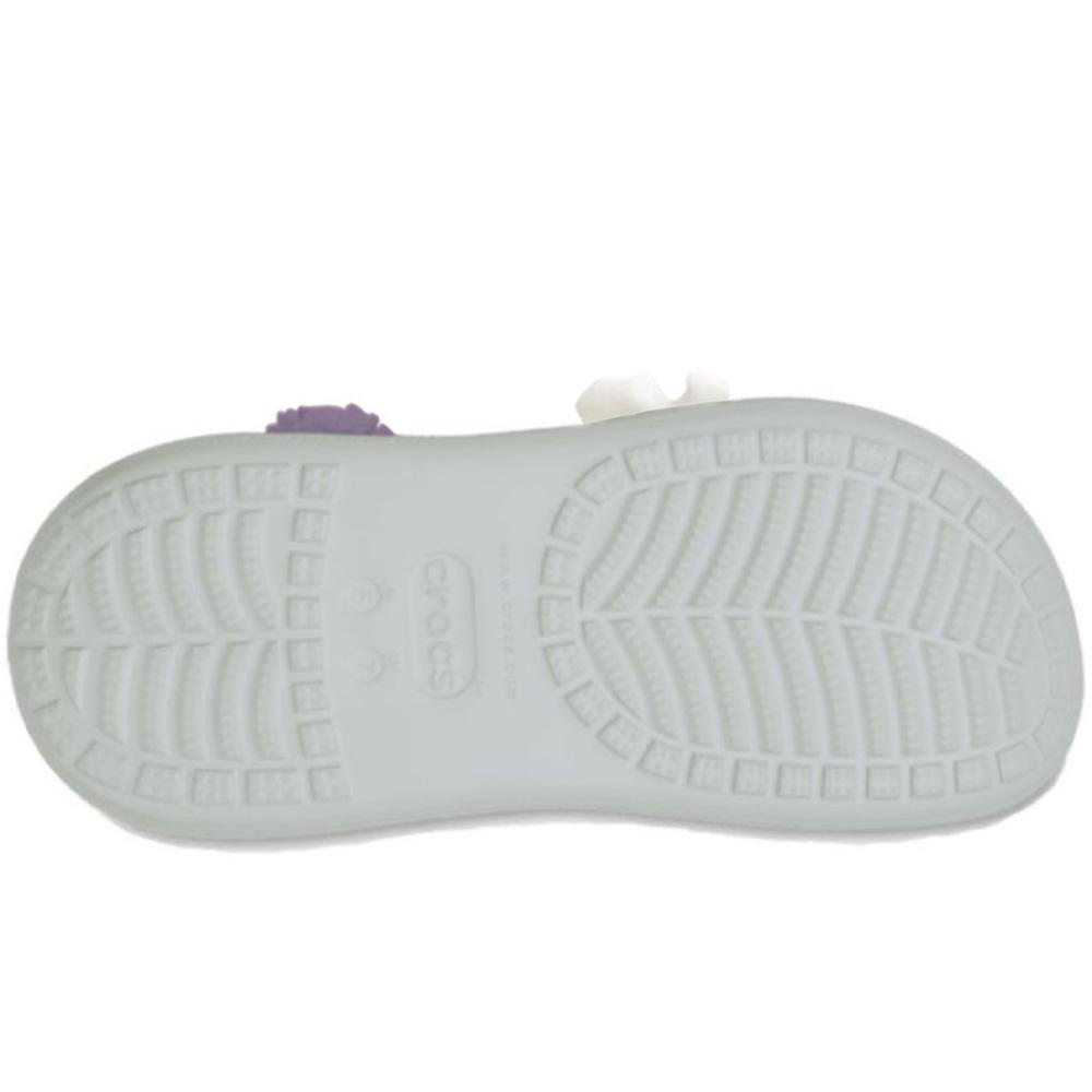 Crocs Comfortable and Versatile Classic Puff Bouquet Hole Shoes Women's Garden Rose - Purple and White