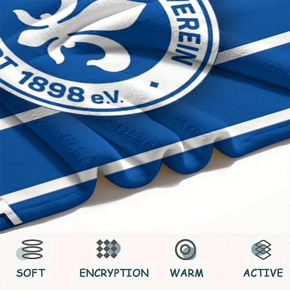 1PC Custom Name SV Darmstadt 98 Patterned Flannel Blanket Suitable For All Seasons for Home Decor Warmth and Comfort Gifts Holiday Present_xia