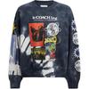 SS24 Tie-Dye Pattern Letter Print Crew Neck Pullover Long Sleeve Sweatshirt Men Sweatshirt Blue CT027-BAW