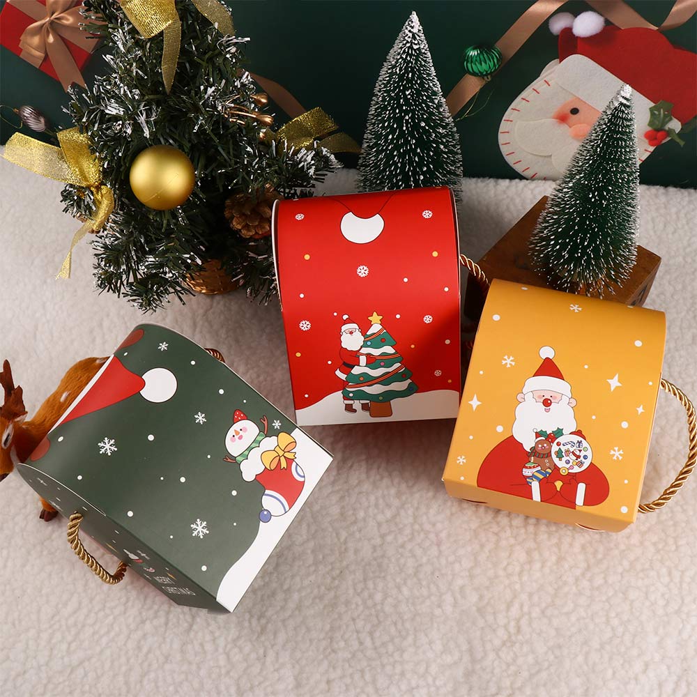 Cute New Year Cookie Chocolate Candy Christmas Handbag Xmas Gifts Bag Gift Basket Packaging Boxes