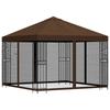 Garden Pavilion with Side Walls 3 X 3 M Brown