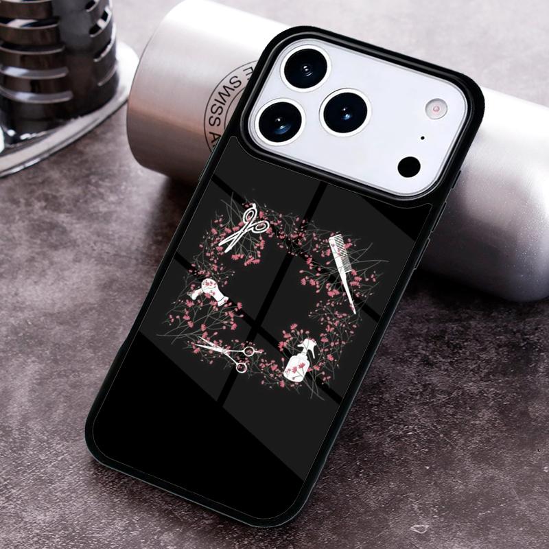 Hair Stylist Barber Hairdresser Tools Phone Case for iPhone 17 16 15 Pro Max Air 14 13 12 11 Plus Shockproof Cover