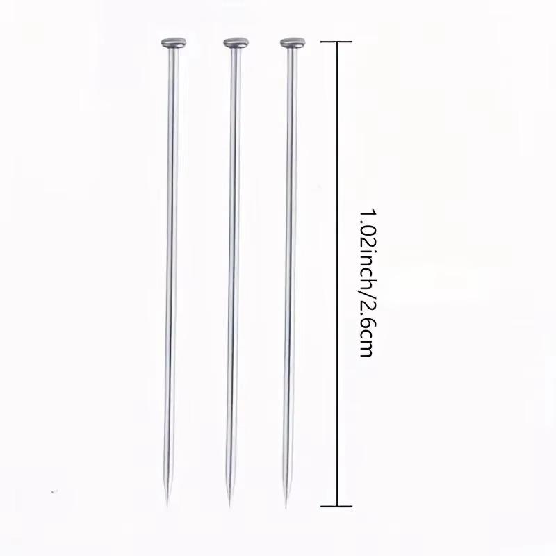 2000 peças/26mm pinos de costura de aço inoxidável pinos de sutura reta de costureira pinos de cabeça de cetim fino faça você mesmo joias fazendo ferramentas de costura