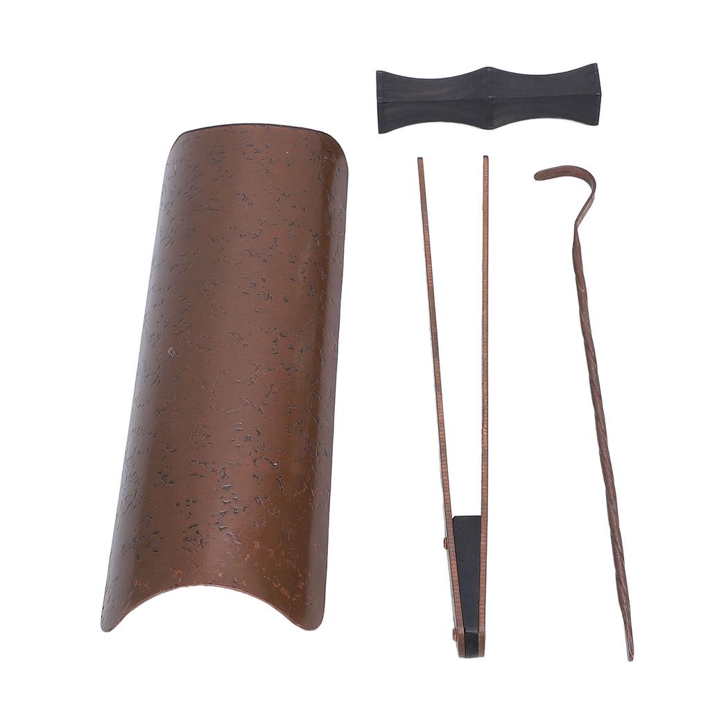 4 in 1 Kungfu Tea Set Copper Tea Scoop Tea Clip Tea Spoon Chinese Tea Tool Set Ceremony Accessories