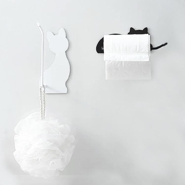 Elegant Cats Shaped Adhesive Hook Tissue Roll Dispenser For Home Office Kitchen Use Bathroom Decoration
