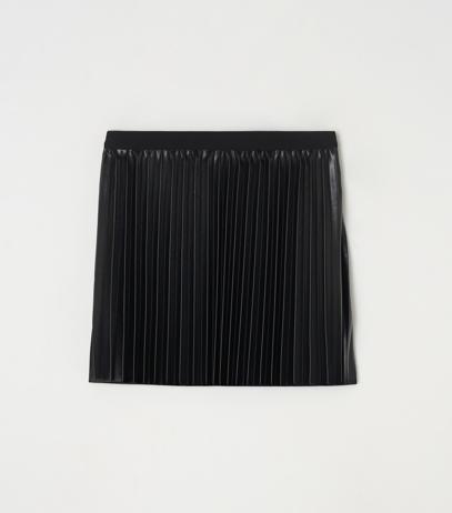 Iel Faux Leather Pleated Mini Skirt