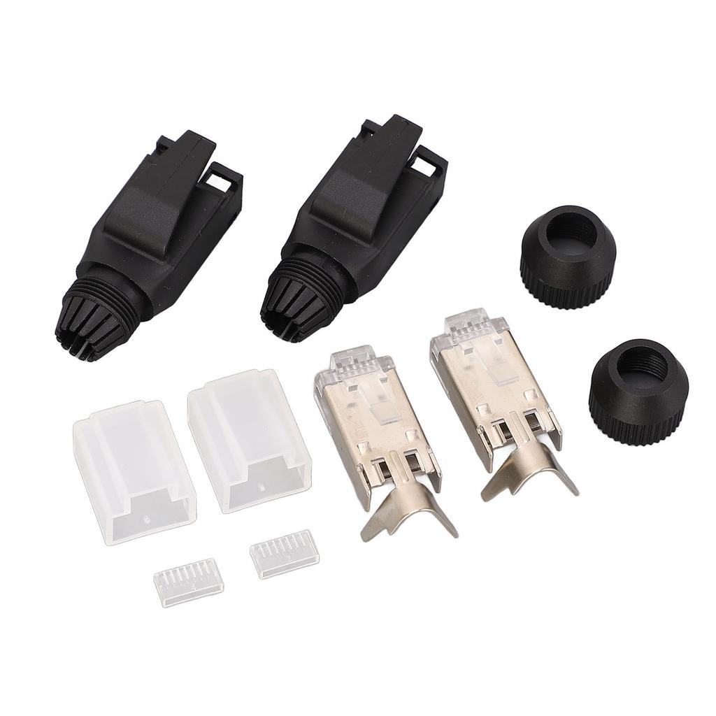 10 Set Assembly Type RJ45 Connector Kit 8 Core Cat5e Cat6 Industrial Ethernet Modular Plugs
