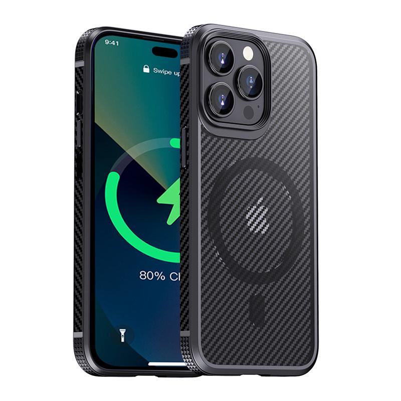 

Магнитный чехол MagSafe для Apple 14 Pro Max: Новый, Защитный, Противоударный. iPhone 14 Pro чёрный