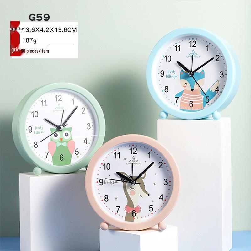 Retro-Wecker mit lauter Glocke und Nachtlicht – geräuschloser Nachttischwecker, kreatives Geschenk für Studenten und als Schlafzimmerdekor