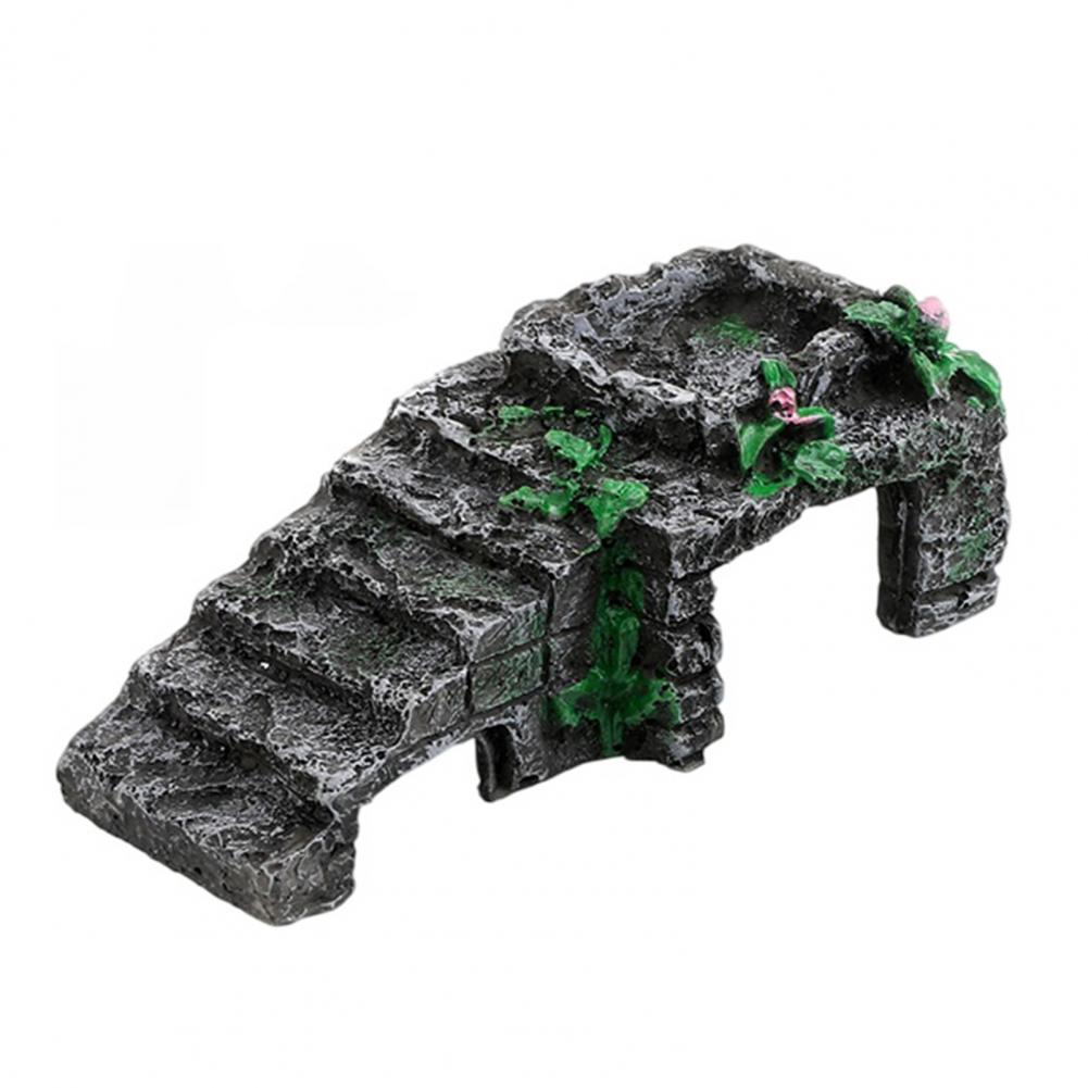 Lightweight Fish Tank Cave Turtle Basking Platform Artificial Rock Dock Baby Tortoise Climbing Ramp for Terrarium for Shrimp