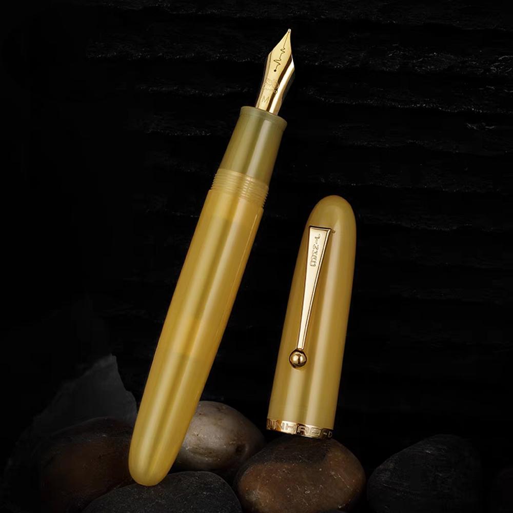 Jinhao 9019 Fountain Pen with #8 Heartbeat F Nib – Large Converter, Smooth Ink Flow for School, Office & Gift Purposes