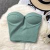 Pure Color Strapless Tube Top Vest Female Outwear Sexy Sexy Short Bare Midriff Slim Fit Thin Band Chest Pad Wipe Tops