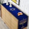 Hanukkah Menorah Table Runner Star of David Chanukah Je Festival Holiday Fireplace Kitchen Dining Room Home Decoration