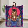 Koc BoJack Horseman Piknikowa Flanelowa Pościel Kocyki do Salonu Ciepłe Miękkie Personalizowana Jakość Narzuta Prezent