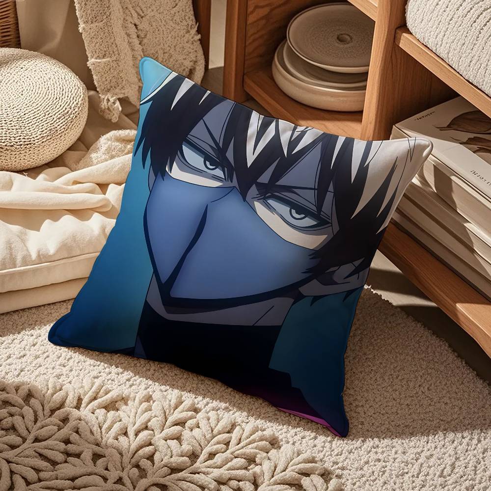 T-Tougen A-Anki Anime Pillow Case Comfort Sofa Bed Silky Elegant Invisible Zipper Custom Decorative Cushion Cover