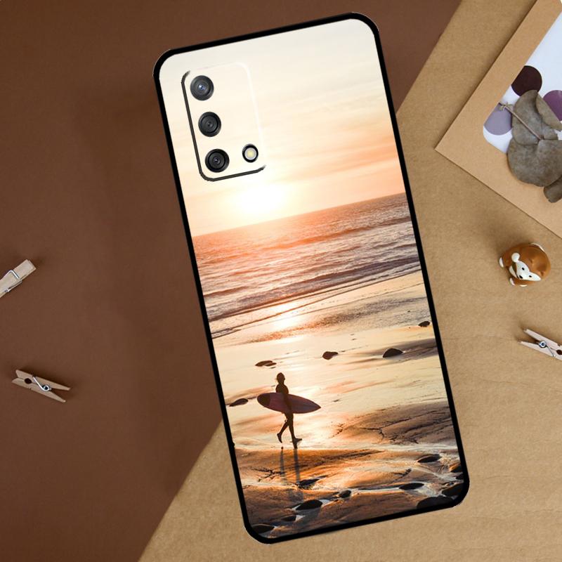 Surfing Wave For Oppo A40 A60 A80 A74 A94 A54 A18 A38 A58 A78 A98 A16 A76 A96 A15 A57S A17 A77 Phone Case