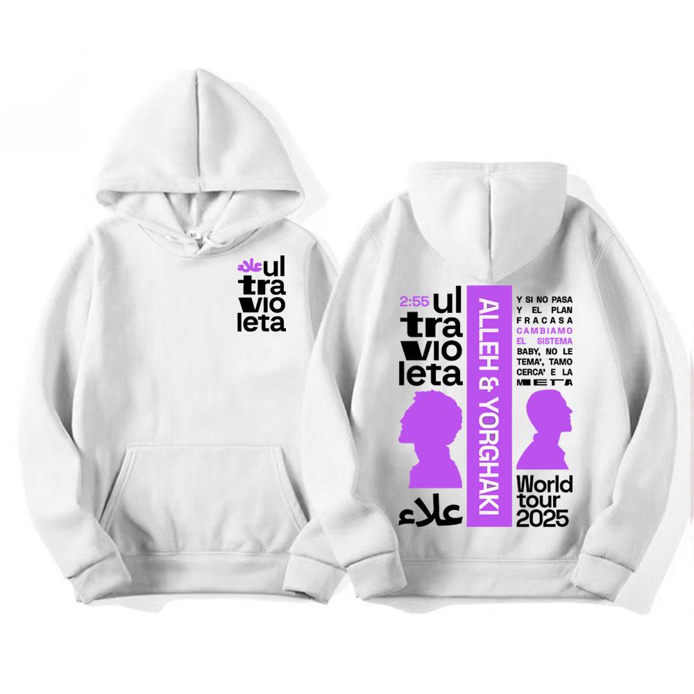 Alleh & Yorghaki La Ciudad Worid Tour 2025 Hoodies Fashion Hip Hop Oversized Sweatshirt Men Women High Quality Vintage Pullovers