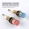 Brushed Rose Gold Basin Faucet 3PCS Knurled Handles Sink Tap Hot And Cold Deck Mounted Mixer Widespread Faucet 3 Holes Set