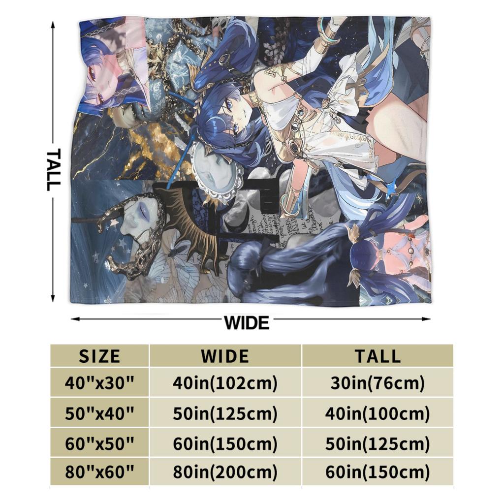 Warm Soft Blankets Camping Iuno Wuthering Waves Game Throw Blanket  Flannel Bedspread For Bedroom Fluffy Sofa Bed Cover