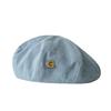 2025 New Women's Japanese & Korean Retro Denim Octagonal Beret - Fashionable, Face-Flattering Painter Hat