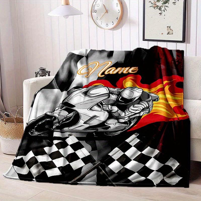 Motorcycle Customize Your Name Blanket Warm Comfortable And Soft Blankets Are Suitable For Home Lunch Break Blanket Office Sofa Sofa Gift To Relatives