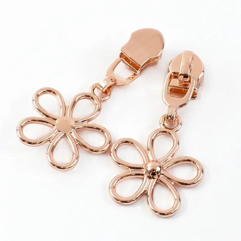 5/10/20Pcs Meetee 5# Zippers Slider Pullers for Nylon Zipper Tapes Sewing Zip Closure Heads Repair Kits Bag Garment Accessories