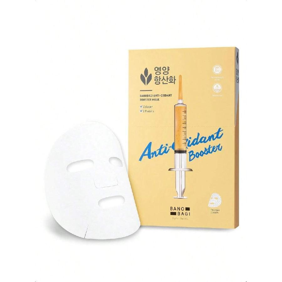 Banobagi Anti-Oxidant Booster Mask 5EA| Korean Collagen Hydrating Face Masks | Beauty Collagen Face Mask Sheet Set | Moisturizing Face Mask Skincare